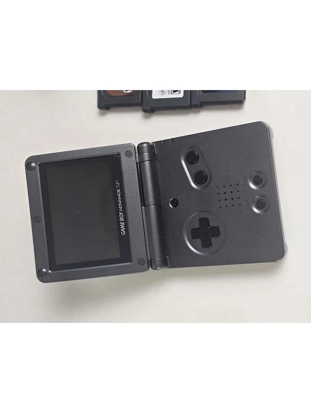 Nintendo Game Boy Advance SP AGS 001 Onyx Black GBA Console Bundle Tested
